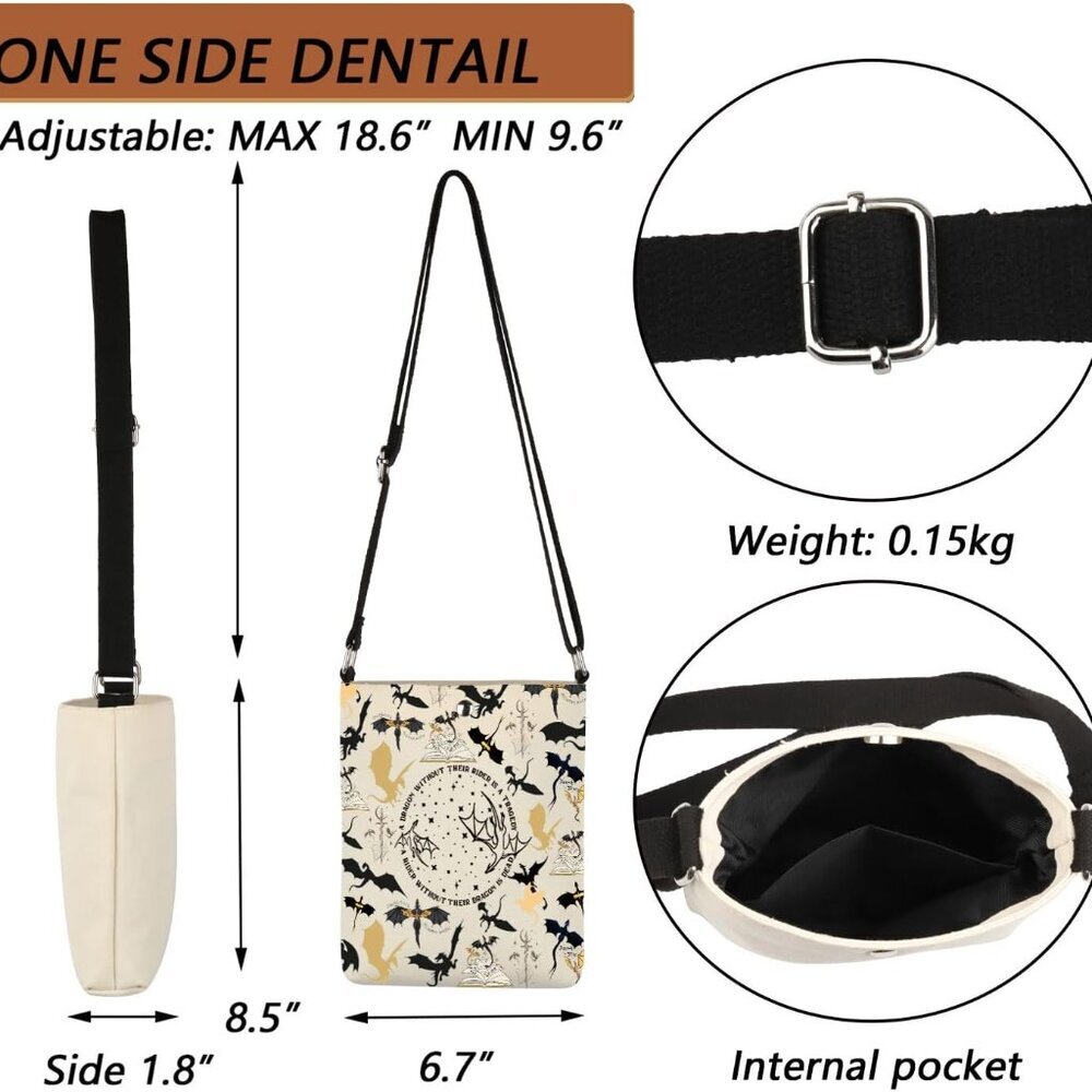 Multi-Functional Fantasy Reader Crossbody Tote - … - image 2